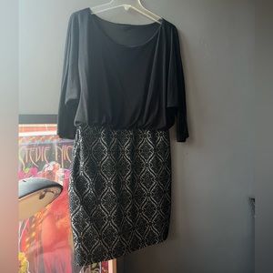 Black and gray dress